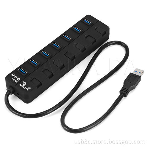 Switches 7-Port USB HUB 3.0 Adapter